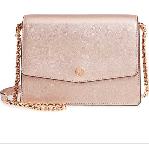 Tory Burch Handbags - 💕SOLD💕Tory Burch Rose Gold Metallic Robinson